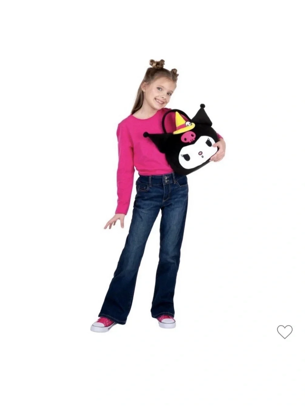 Hello Kitty Kuromi Halloween Trick or Treat Bag Pail Costume Accessory Kit Black